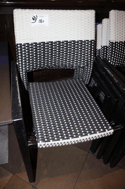 Outdoor Wicker Chairs (Black & White)