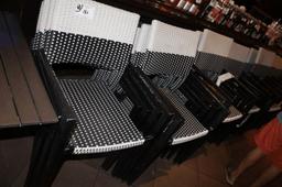 Outdoor Wicker Chairs (Black & White)