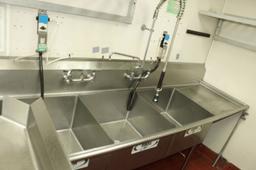 Stainless 120" 3 Compartment Sink