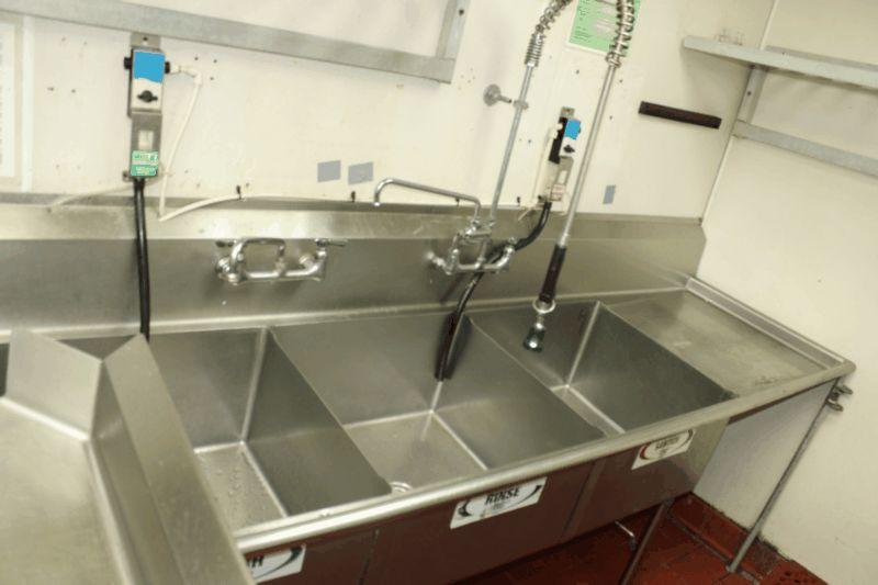 Stainless 120" 3 Compartment Sink