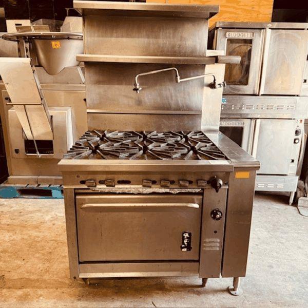 Monatagor Heavy Duty 6 Burner Range w/ Pot Filler