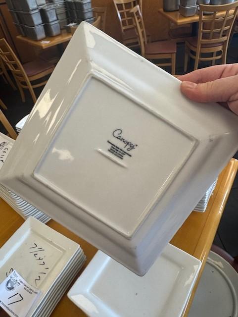 8.5" x 8.5" White Square Plates