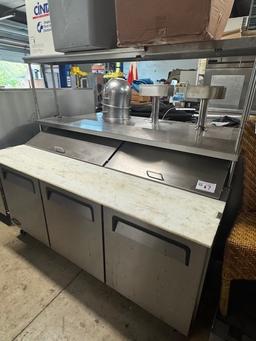 Val-Pro 72" Sandwich Prep with Double Overshelf