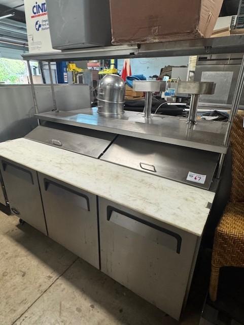 Val-Pro 72" Sandwich Prep with Double Overshelf