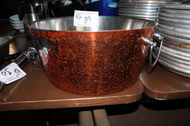 14.5" Copper  Hammered Champagne Bucket