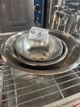 Assorted Stainless Mixing Bowls