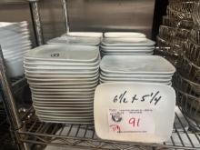 6.5"x5 1/4" White B&B Plates