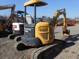 2007 KOMATSU PC35MR-2 EXCAVATOR OROPS, FRONT BLADE, RUBBER TRACKS, BUCKET W