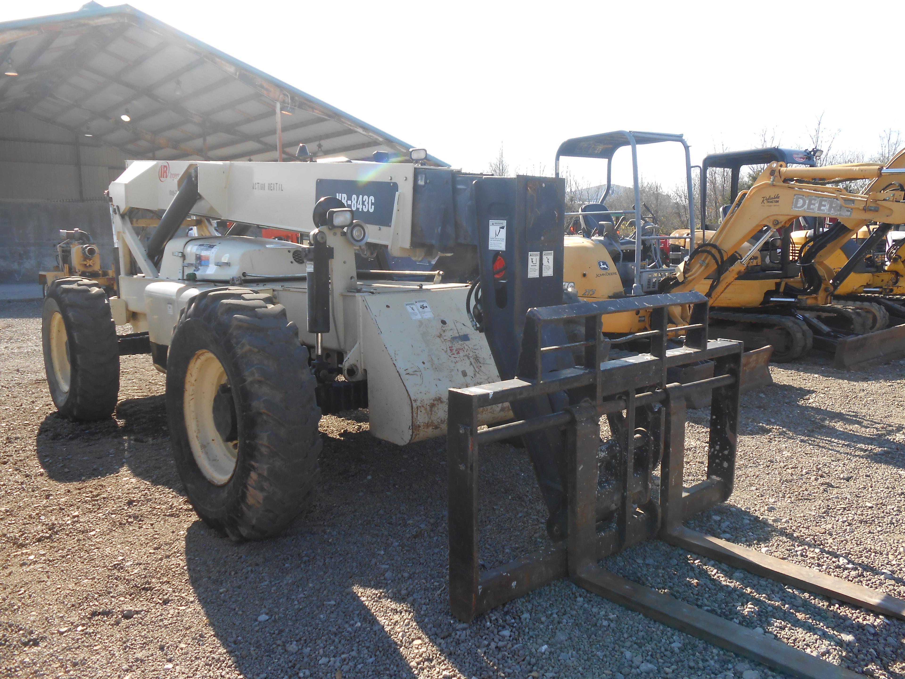 2006 INGERSOLL-RAND TELESCOPIC BOOM FORK-LIFT VR-843C,4WD,ENCLOSED CAB, W /