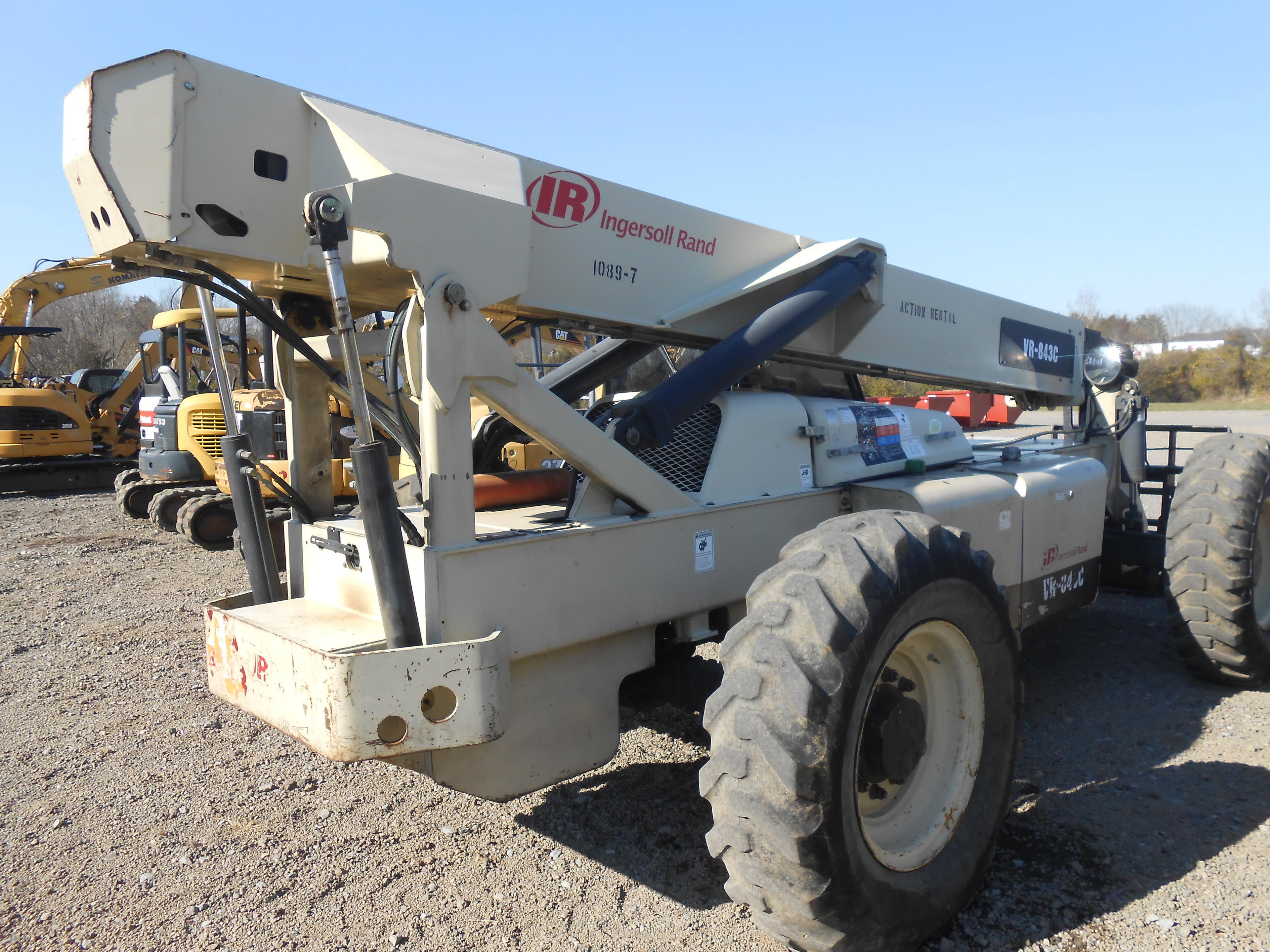2006 INGERSOLL-RAND TELESCOPIC BOOM FORK-LIFT VR-843C,4WD,ENCLOSED CAB, W /