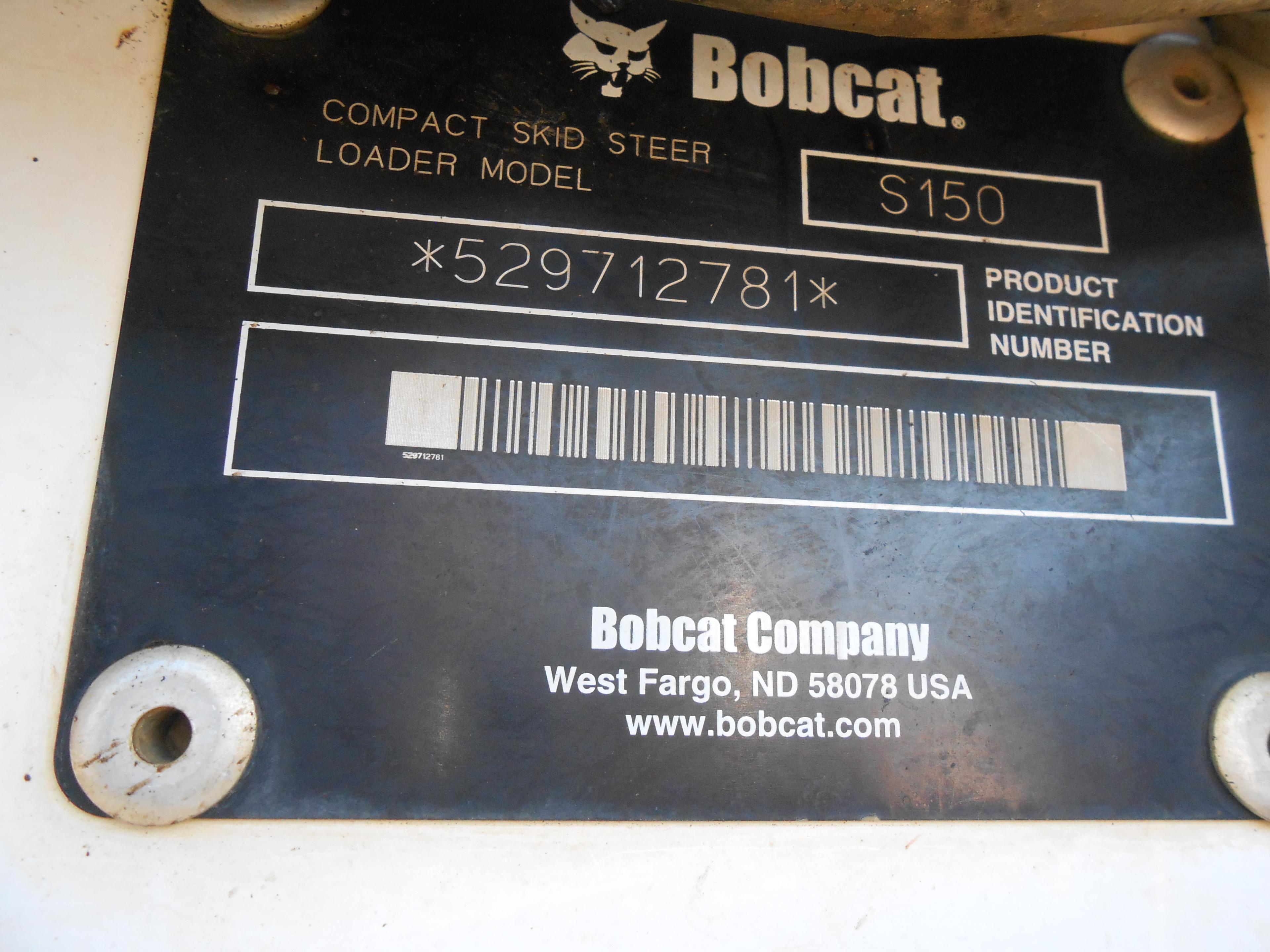 2007 BOBCAT S150 SSL W / BUCKET,REMOTE HYD W/ 3170 HOURS