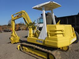 1992 YANMAR B50 EXCAVATOR OROPS, FRONT BLADE, RUBBER TRACKS W/ QTY 2) BUCKE