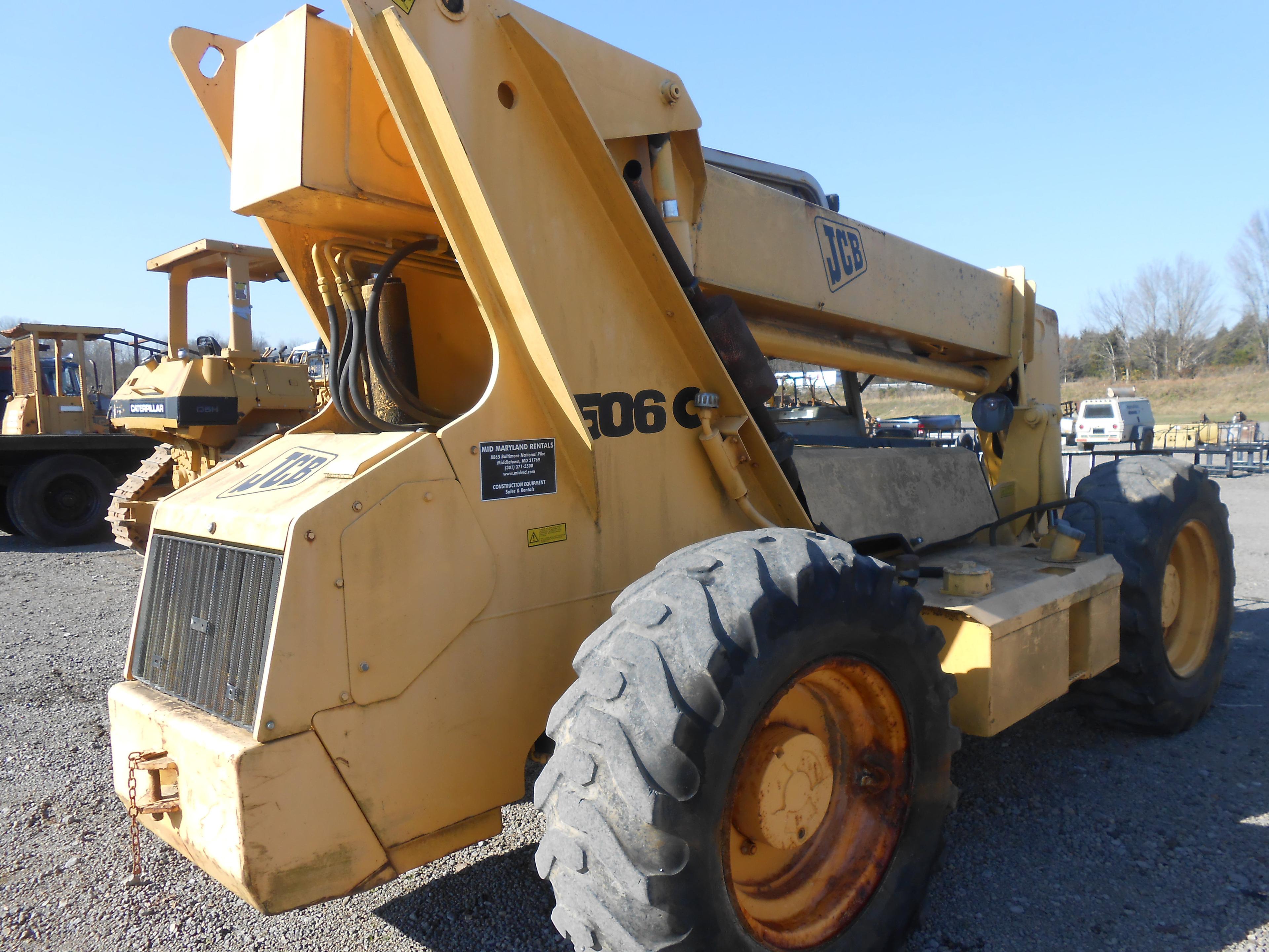 1998 JCB 506C TELESCOPIC BOOM FORKLIFT OROPS, 4WD, 6000LBS LIFT CAPACITY, 4