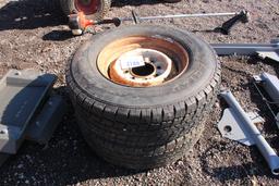 SET OF 2) 16.5" WHEELS & TIRES, 8 LUG