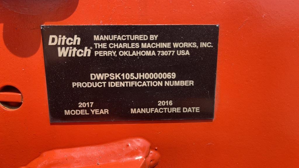 2017 DITCH WITCH SK1050 MINI SKID LOADER