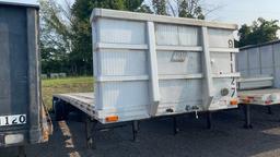 1989 EAST 45' SPREAD AXLE FLATBED SEMI TRAILER