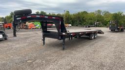 2021 P AND T 25' FLATBED GOOSNECK TRAILER