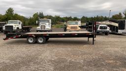 2021 P AND T 25' FLATBED GOOSNECK TRAILER