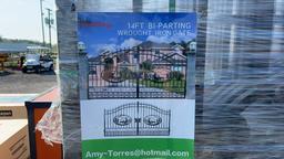 UNUSED 14' BI-PARTING WROUGHT IRON GATES