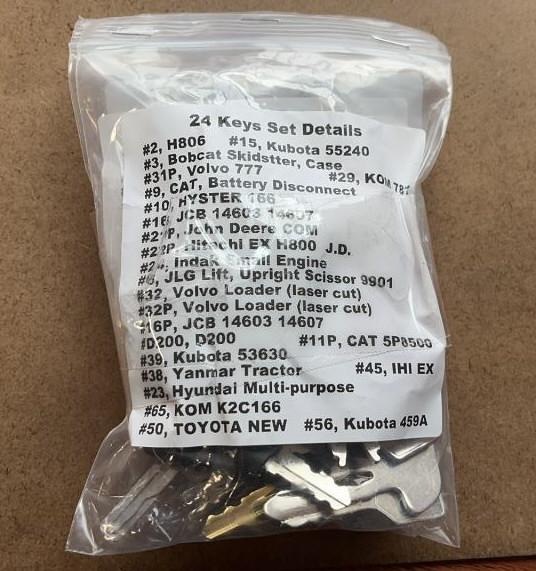 QTY 2) MASTER EQUIPMENT KEY SET