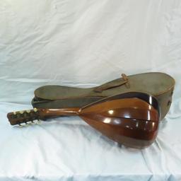 Antique Bowl Back Mandolin with case repairable