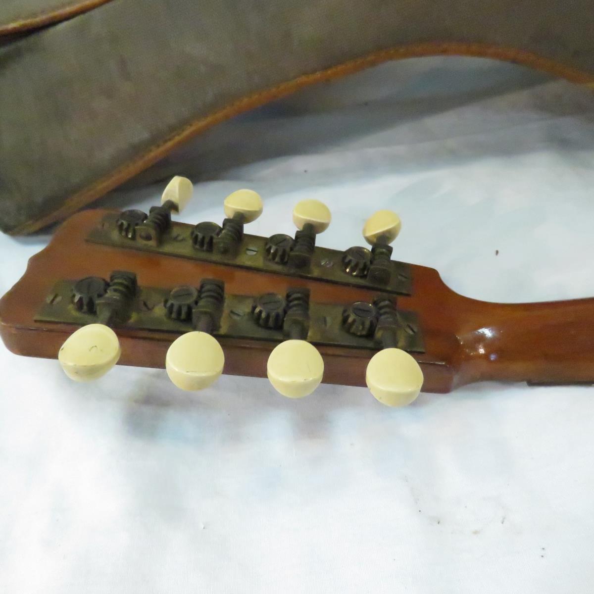 Antique Bowl Back Mandolin with case repairable