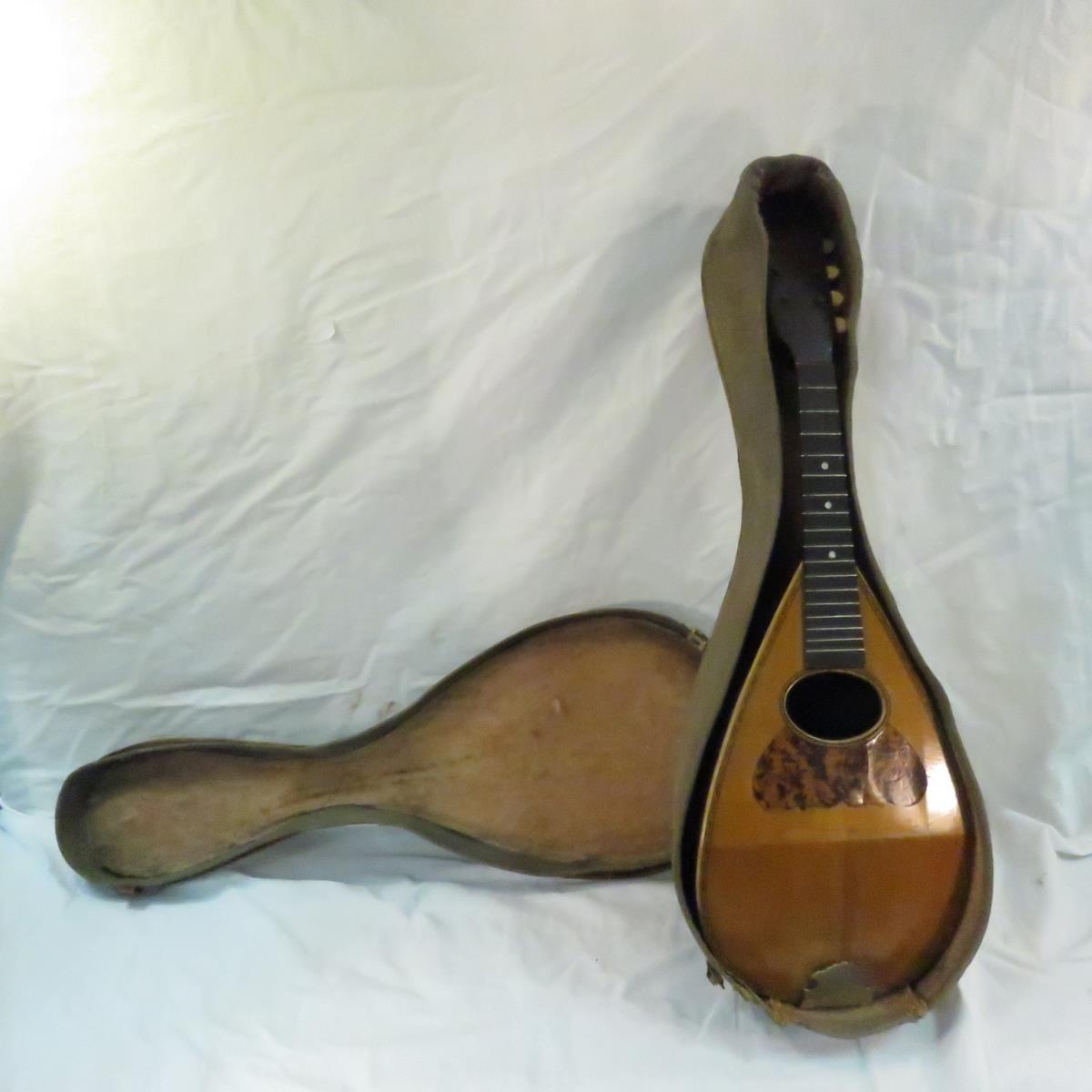 Antique Bowl Back Mandolin with case repairable