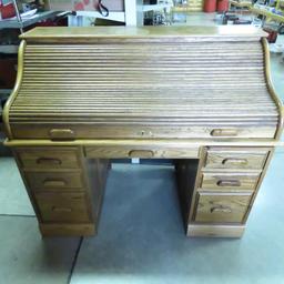Vintage Oak Roll top Desk