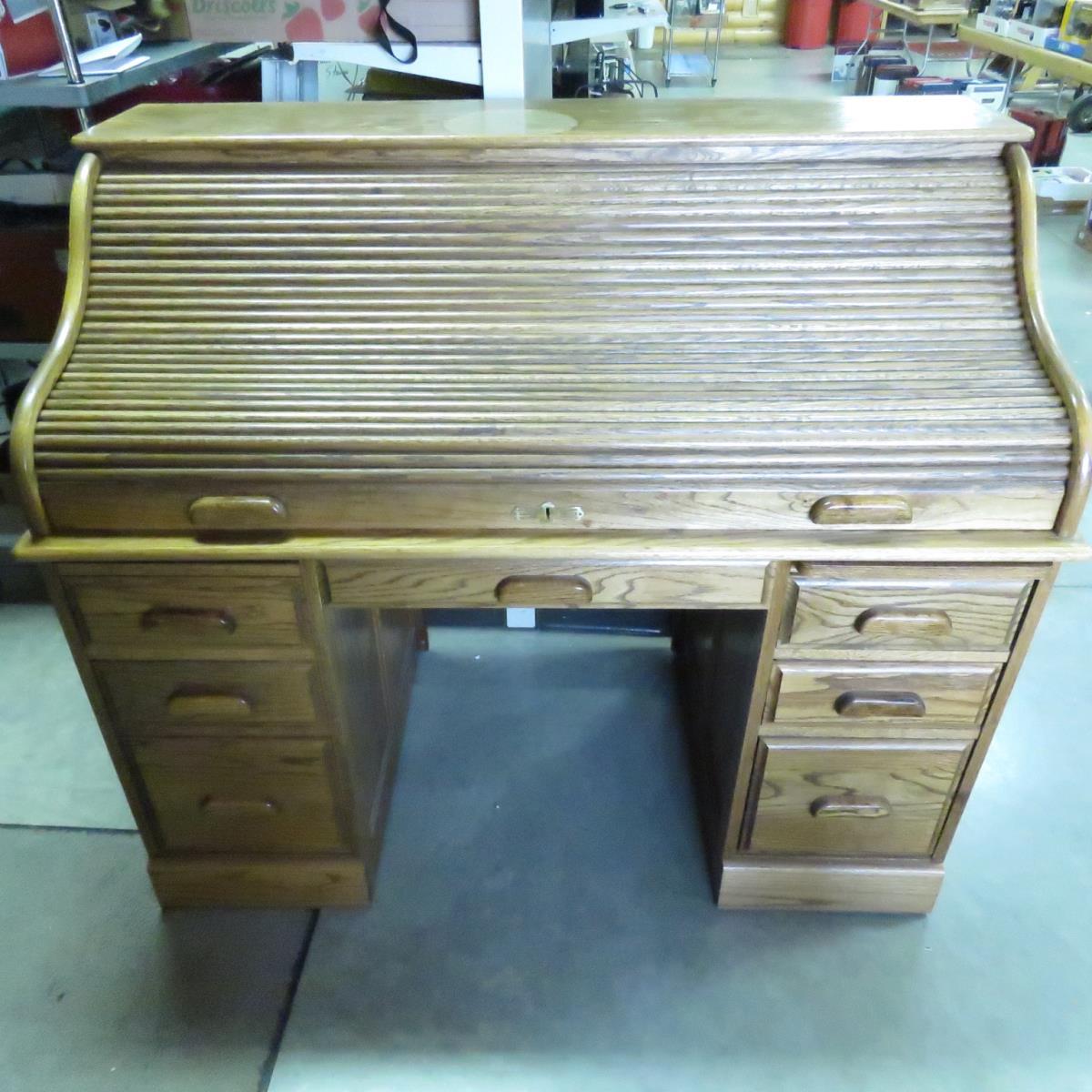 Vintage Oak Roll top Desk
