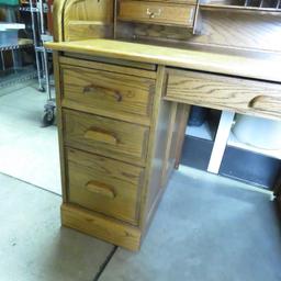 Vintage Oak Roll top Desk