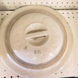 1 Gallon stoneware jar with lid and 5/6 gallon lid