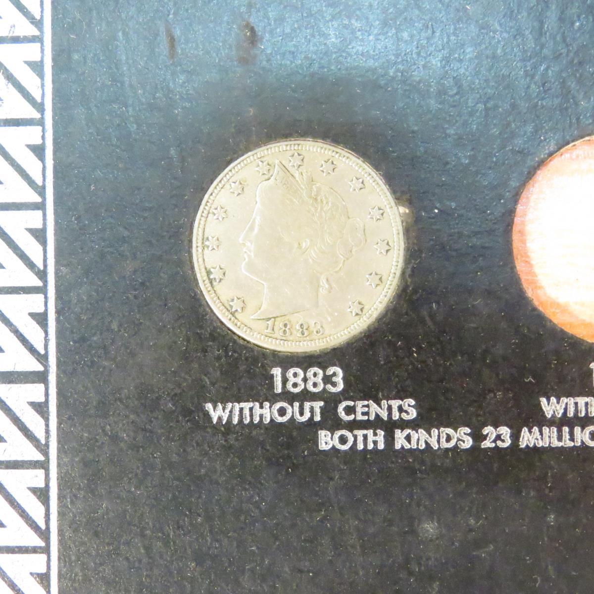 22 Liberty V Nickels in board