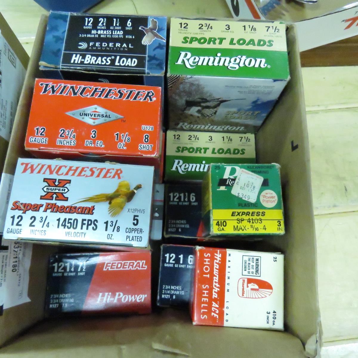 Ammunition: 650+ rds 12 GA, 40+ rds 410, & 12 20GA