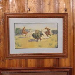 2 Framed Frederic Remington Prints