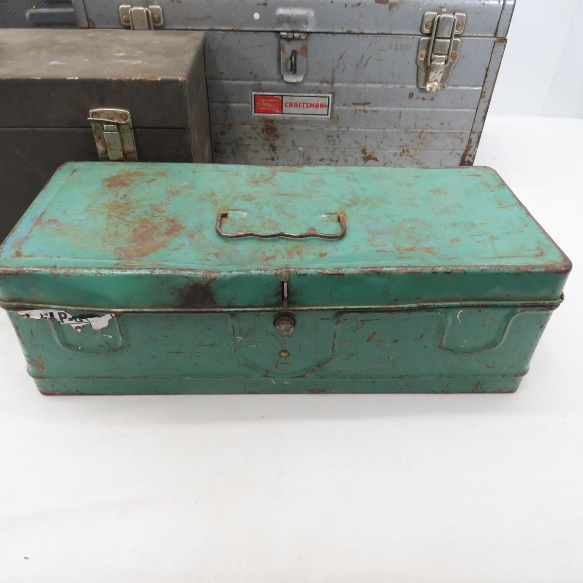 4 Tool Boxes with Tools