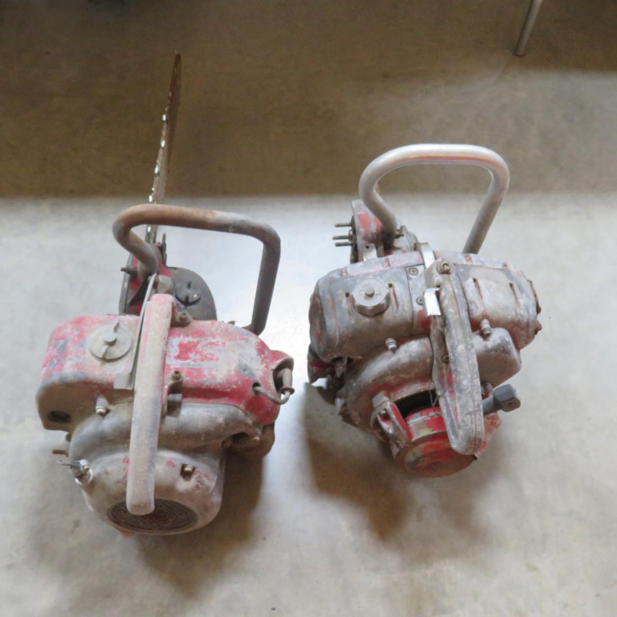 2 Vintage Mall Tool Co Gas Engine Chainsaws