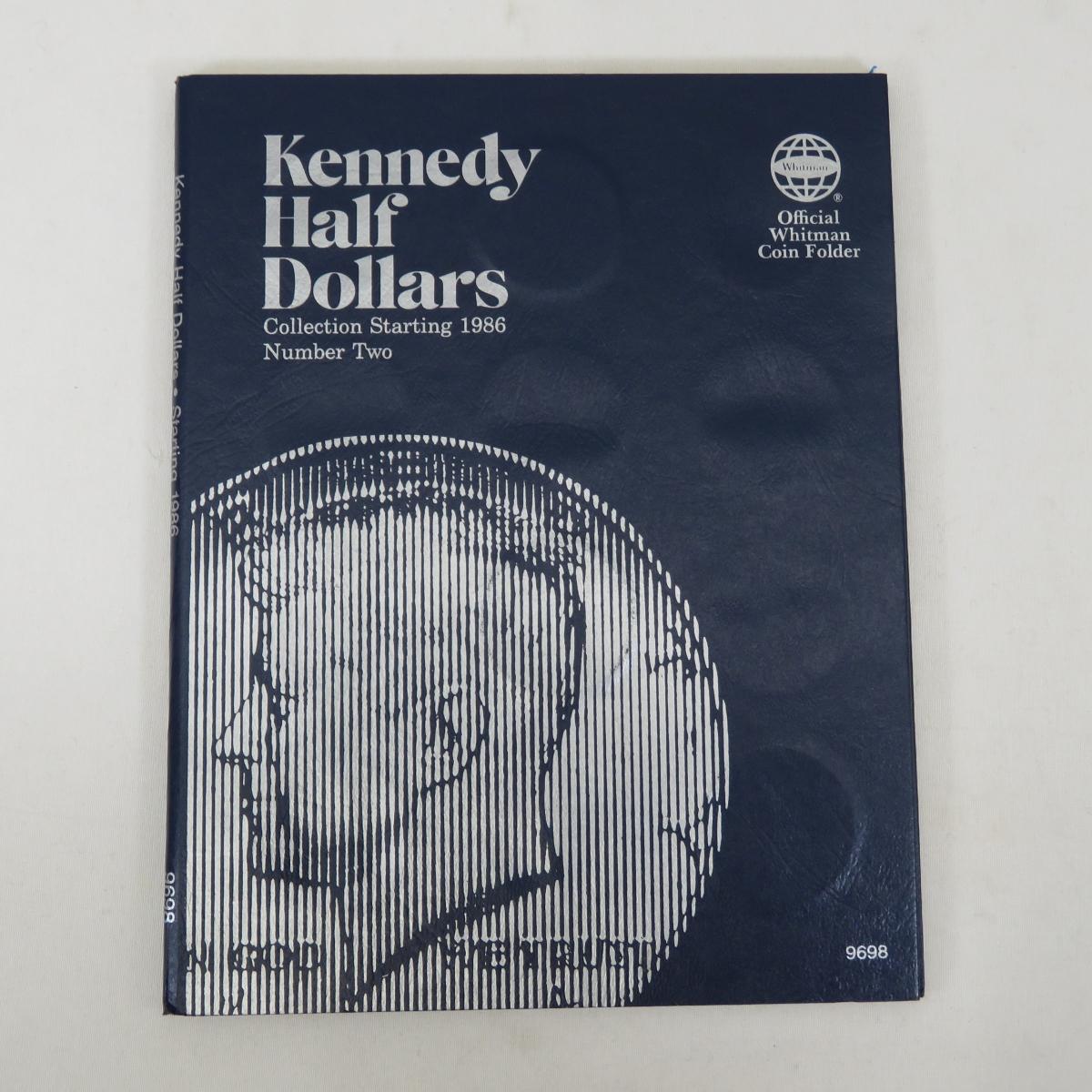 Kennedy half dollars in 2 books, 8 1964, 4 65-69