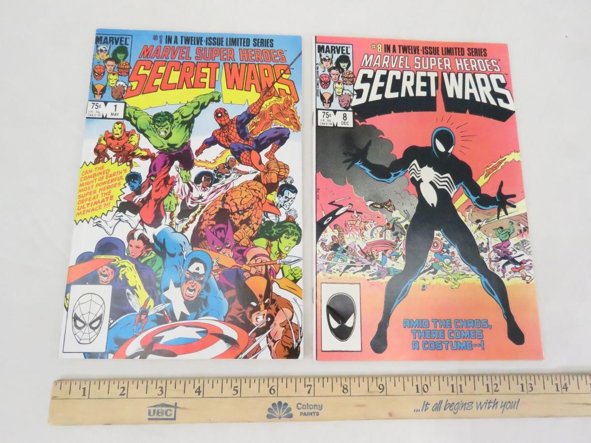 Marvel Super Heroes Secret Wars # 1 and 8