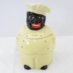 1940s "Cooky" Black Chef Cookie Jar by Pearl