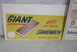 Icy Pi & Richman's Ice Cream Cone & Sandwich Adv