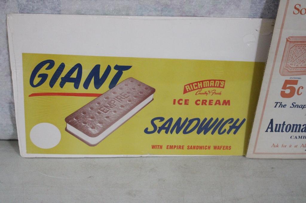 Icy Pi & Richman's Ice Cream Cone & Sandwich Adv