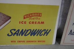 Icy Pi & Richman's Ice Cream Cone & Sandwich Adv