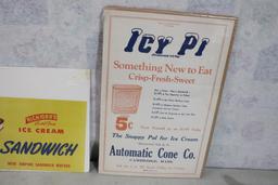 Icy Pi & Richman's Ice Cream Cone & Sandwich Adv