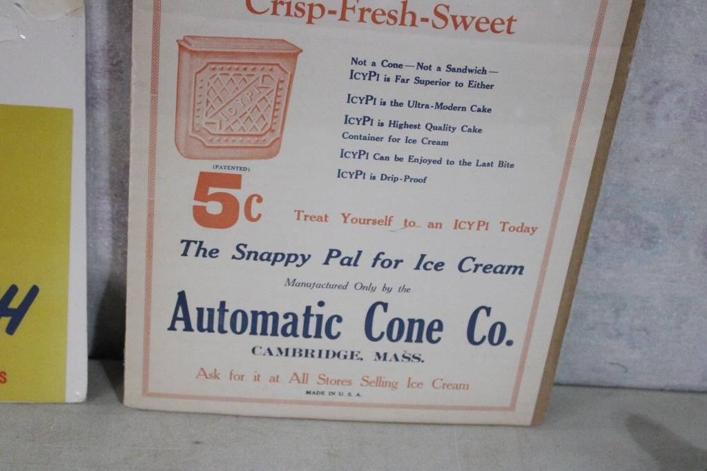 Icy Pi & Richman's Ice Cream Cone & Sandwich Adv