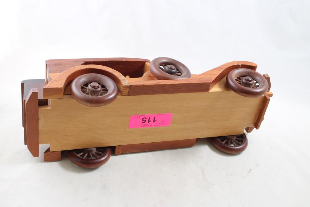 Handmade Antique Wooden Replica Car Folk Art