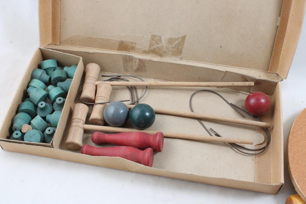 Table Croquet & Ping Pong & Wooden Toys