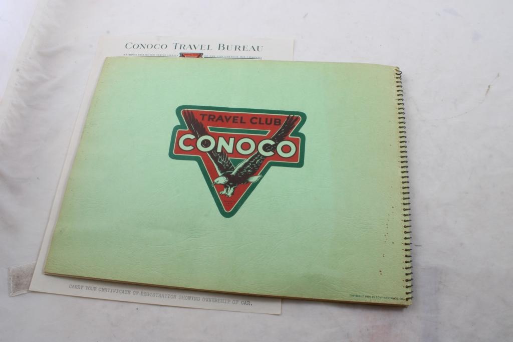 1936 Conoco Touraide, Sticker & Letter