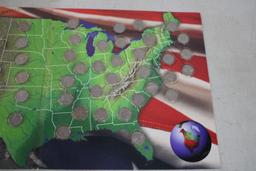 US Mint 50 State Quarters Collector's Map