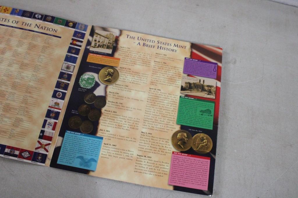 US Mint 50 State Quarters Collector's Map