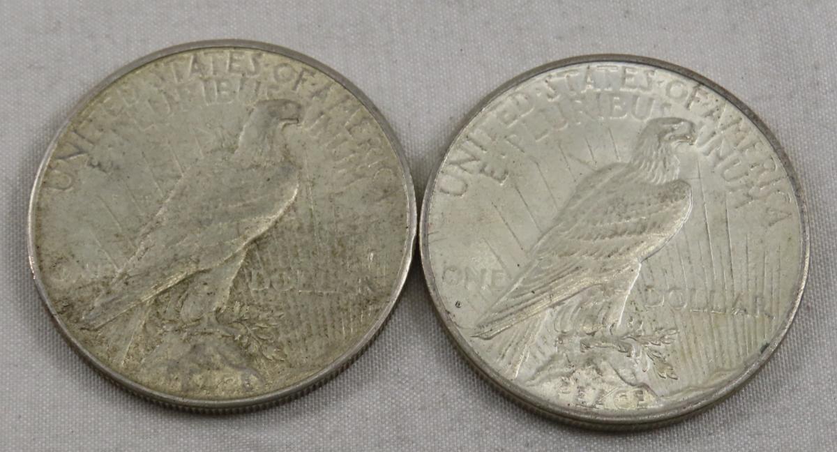 1934 D & S Peace Silver Dollars